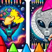 Aliens - Coloring Galaxy Page icon