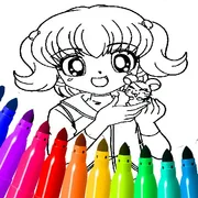 Anime Coloring Pages For Kids icon