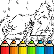Coloring Pages Of Anime Wolves icon