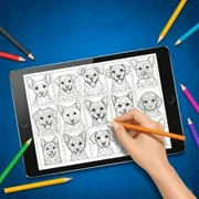 Dog Coloring Book for Adults icon