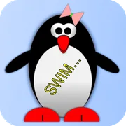 Esther the penguin. Learn to swim. icon