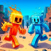 Fire and Water Stickman icon