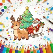 Kawaii Christmas Coloring Pages icon