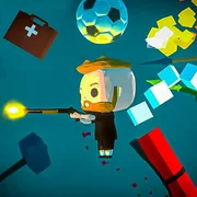 Kick the ball and shoot icon