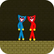 Red and Blue Stickman Huggy icon