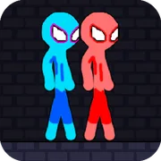 Red and Blue Stickman Rope icon