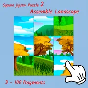 Square jigsaw Puzzle 2 - Assemble Landscape icon