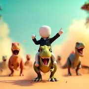 Stickman. Dinosaur arena icon