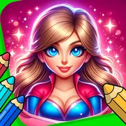 Superhero Saga Coloring Page icon